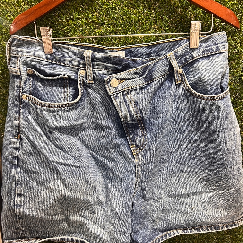 Forever 21 Blue High-Waisted Jean Shorts